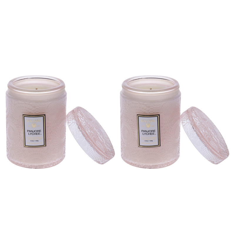 Voluspa Ponjare Lychee - Small Kit by Voluspa for Unisex - 2 x 5.5 oz Candle