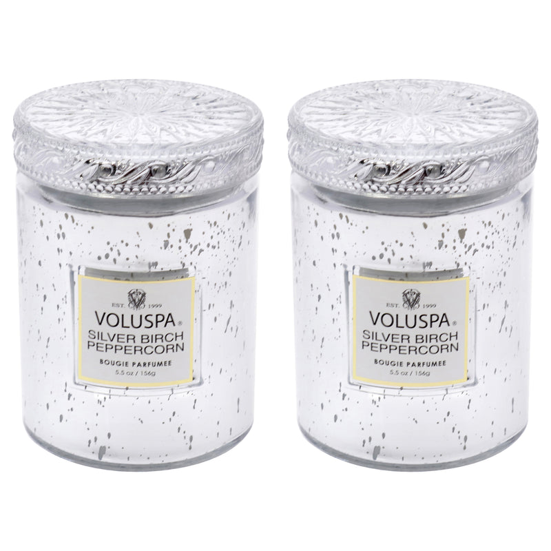 Voluspa Silver Birch Peppercorn - Small Kit by Voluspa for Unisex - 2 x 5.5 oz Candle