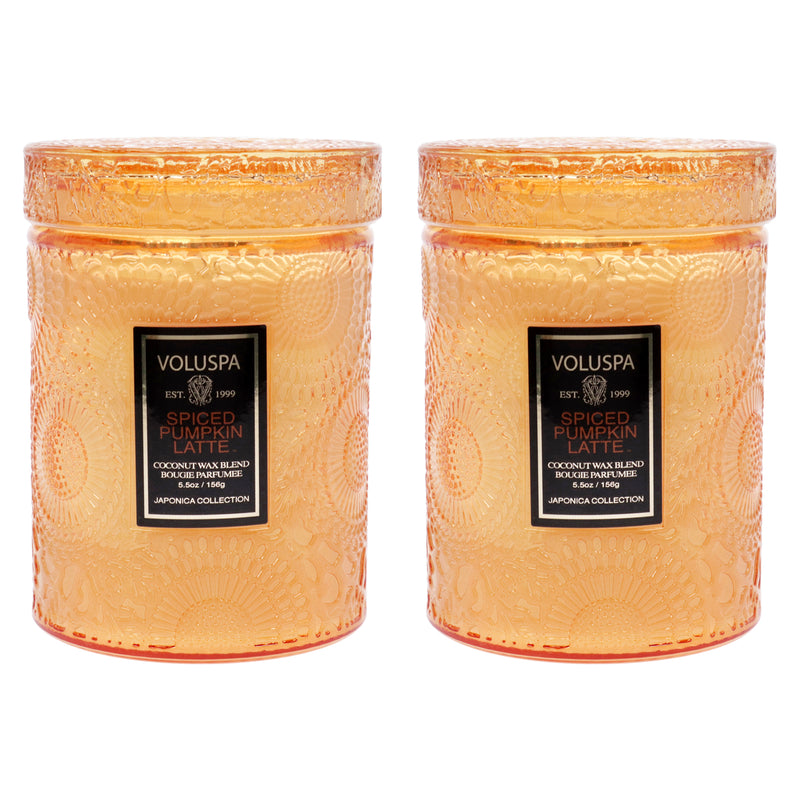 Voluspa Spiced Pumpkin Latte - Small Kit by Voluspa for Unisex - 2 x 5.5 oz Candle