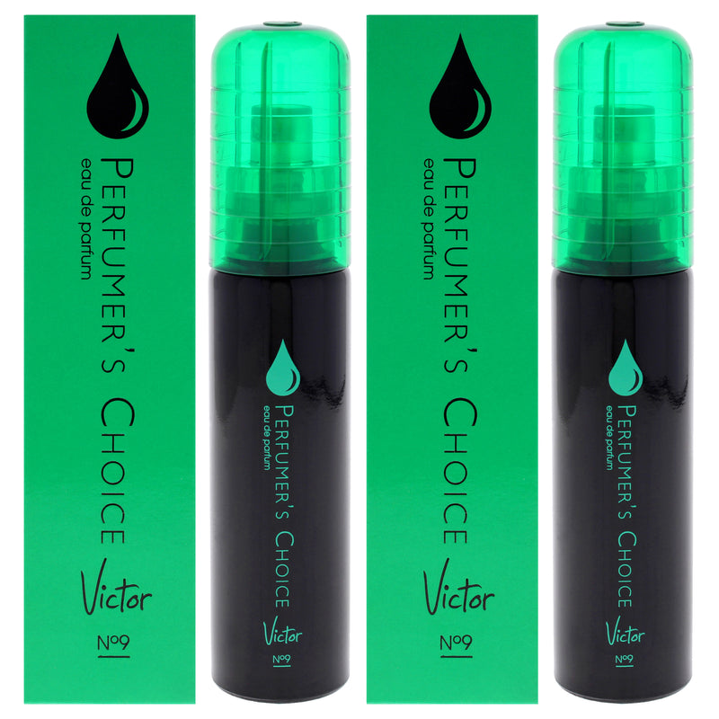 Perfumers Choice - No 9 Victor by Milton Lloyd for Men - 1.7 oz EDP Spray - Pack of 2