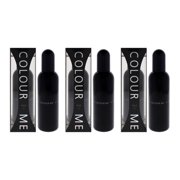 Colour Me Black by Milton Lloyd for Men - 3 oz EDP Spray - Pack of 3