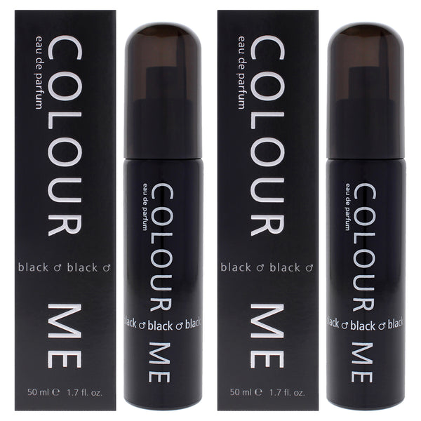 Colour Me Black by Milton Lloyd for Men - 1.7 oz EDP Spray - Pack of 2