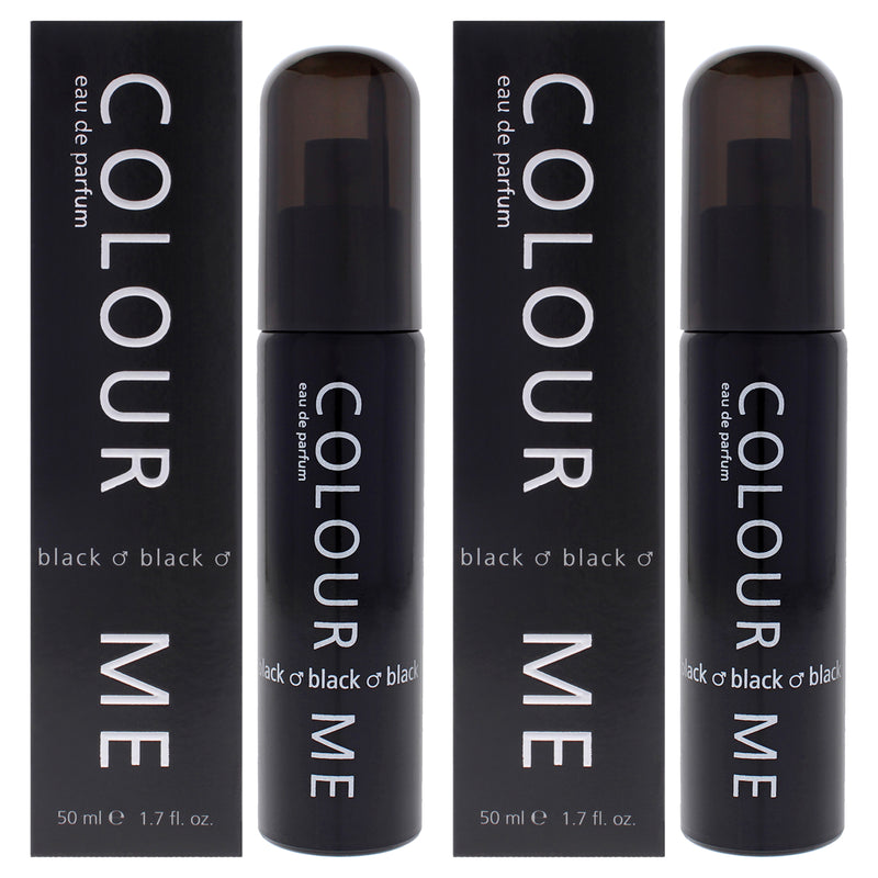 Colour Me Black by Milton Lloyd for Men - 1.7 oz EDP Spray - Pack of 2