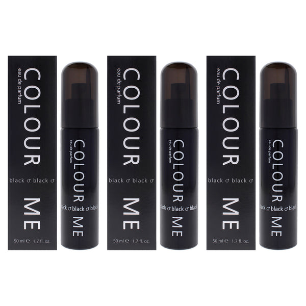 Colour Me Black by Milton Lloyd for Men - 1.7 oz EDP Spray - Pack of 3