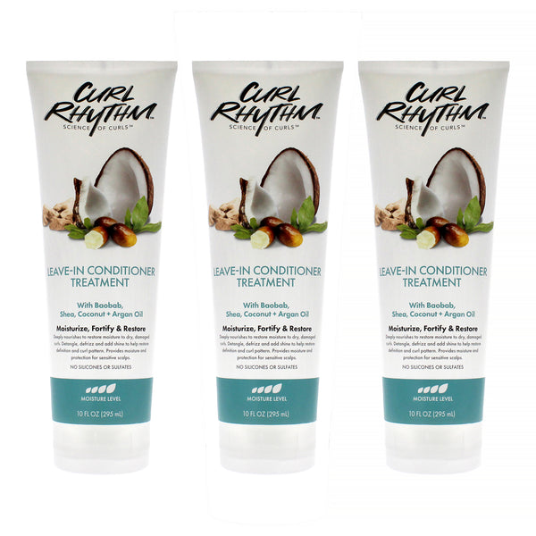 Leave-in Conditioner Treatment by Curl Rhythm for Women - 10 oz Treatment - Pack of 3