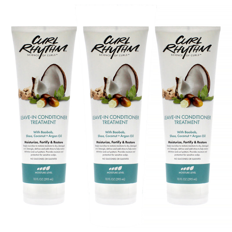 Leave-in Conditioner Treatment by Curl Rhythm for Women - 10 oz Treatment - Pack of 3