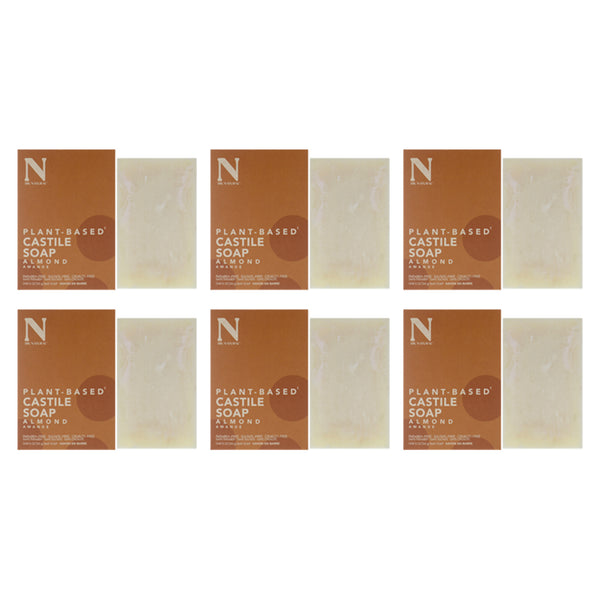 Dr. Natural Castile Bar Soap - Almond by Dr. Natural for Unisex - 5 oz Soap - Pack of 6