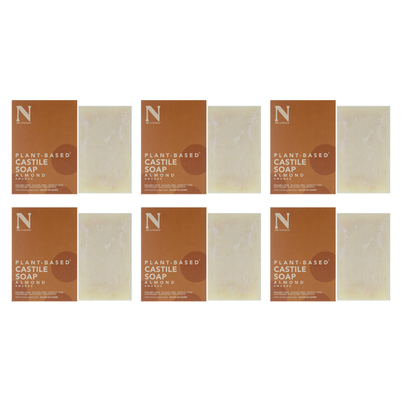 Dr. Natural Castile Bar Soap - Almond by Dr. Natural for Unisex - 5 oz Soap - Pack of 6