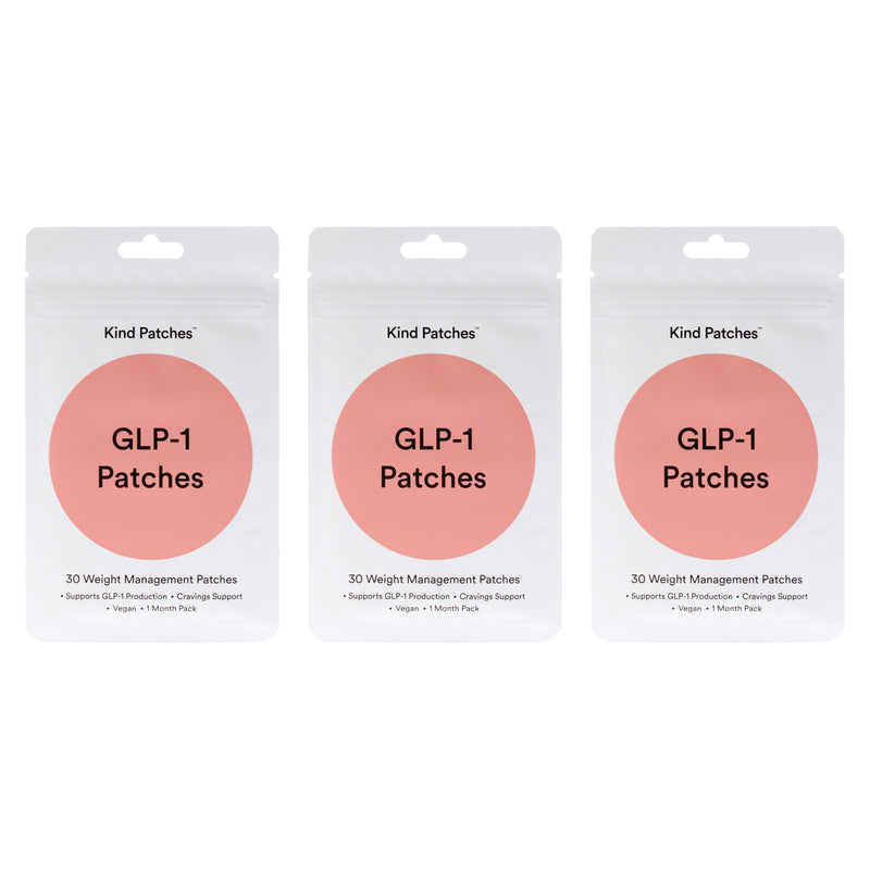 GLP - 1 Patches by Kind Patches for Unisex - 30 Count Patches - Pack of 3