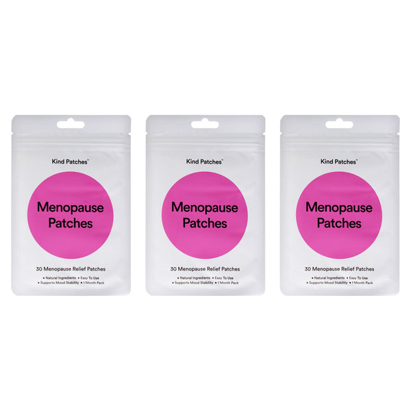 Menopause Patches by Kind Patches for Unisex - 30 Count Patches - Pack of 3