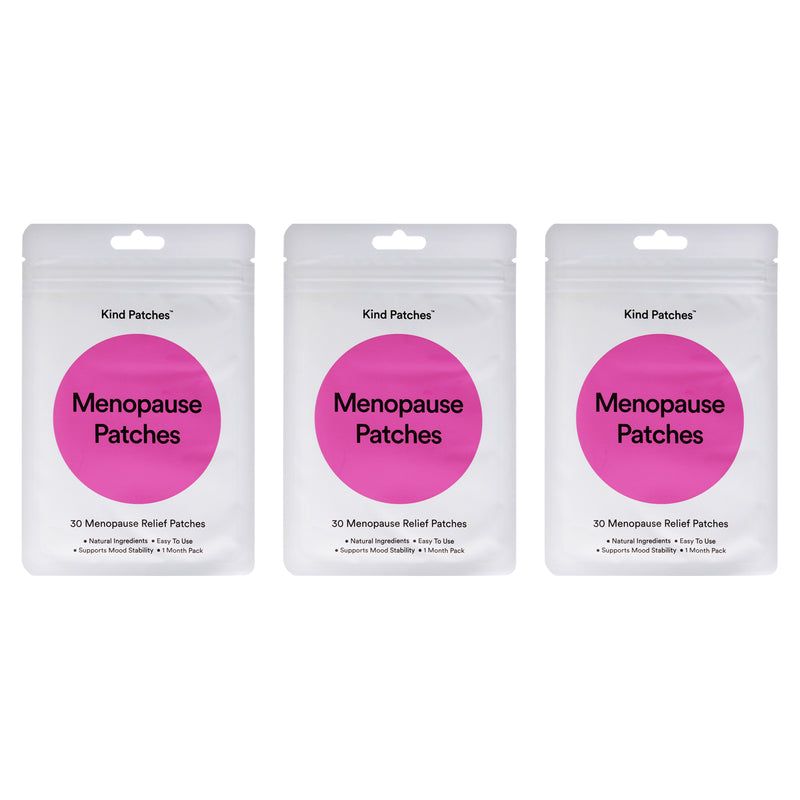 Menopause Patches by Kind Patches for Unisex - 30 Count Patches - Pack of 3