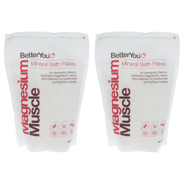 BetterYou Magnesium Muscle by BetterYou for Unisex - 35.2 oz Bath Salt - Pack of 2