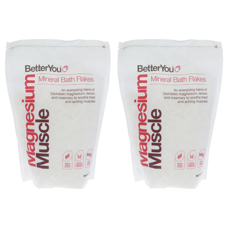 BetterYou Magnesium Muscle by BetterYou for Unisex - 35.2 oz Bath Salt - Pack of 2