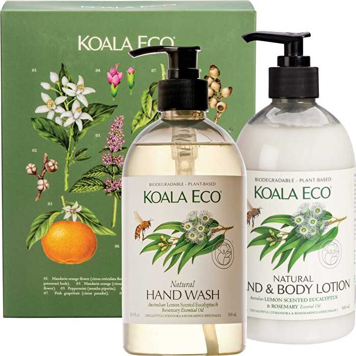 Koala Eco Hand and Body Gift Pack Lemon Eucalyptus & Rosemary 2pk