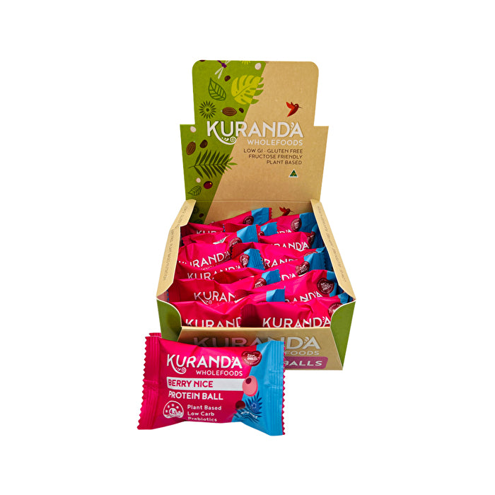 Kuranda (alligned Foods) Kuranda Glut Free Ball Protein Berry Nice 40g X 12