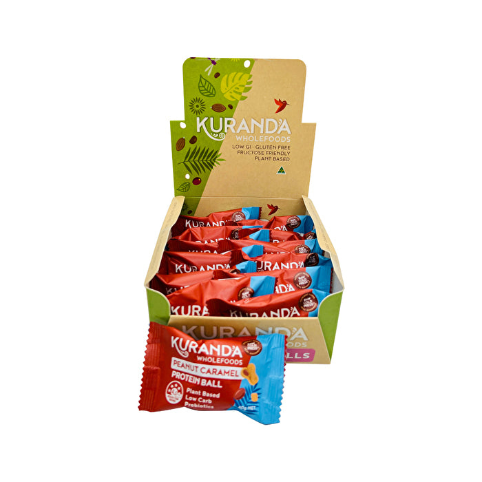 Kuranda (alligned Foods) Kuranda Glut Free Ball Protein Peanut Caramel 40g X12