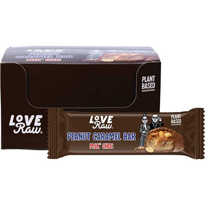 Loveraw Peanut Caramel Bar M:lk Choc 12x40g