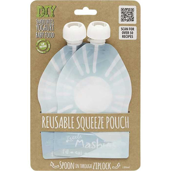 Little Mashies Reusable Squeeze Pouch Sun 2x130ml