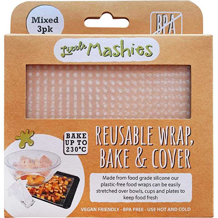 Little Mashies Reusable Wrap, Bake & Cover S, M & L 3pk