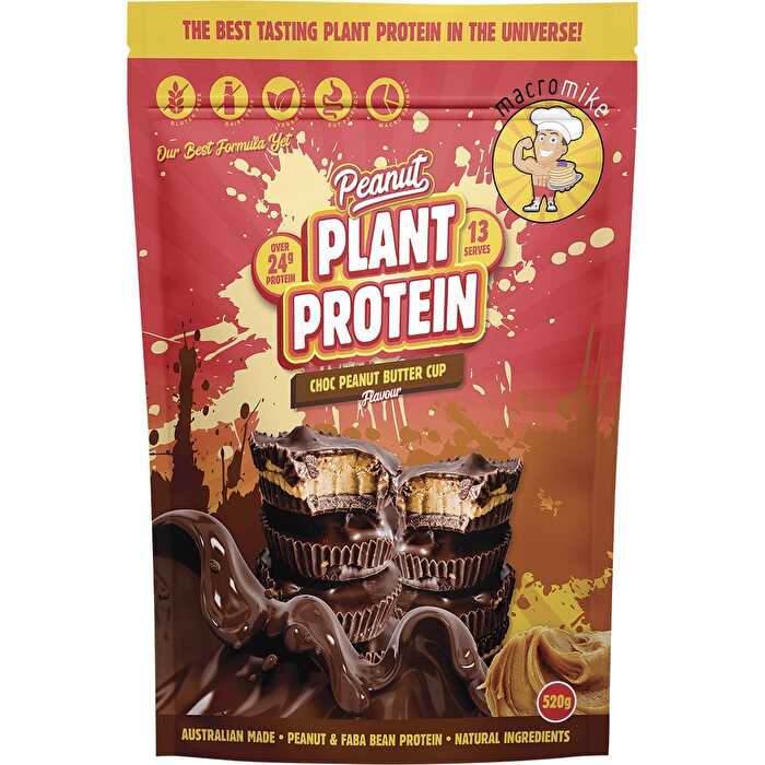 Macro Mike Peanut Plant Protein Choc Peanut Butter Cup 520g