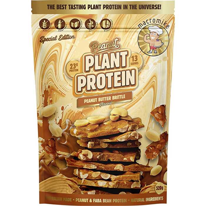 Macro Mike Peanut Plant Protein Peanut Butter Brittle 520g