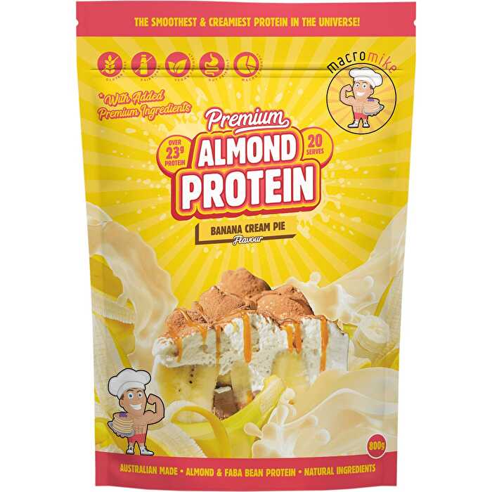 Macro Mike Premium Almond Protein Banana Cream Pie 800g