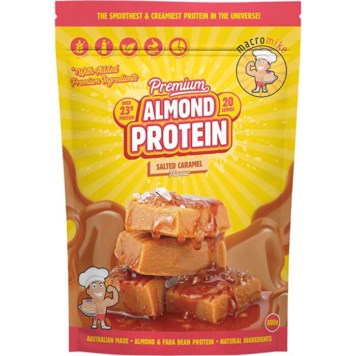 Macro Mike Premium Almond Protein Salted Caramel 800g