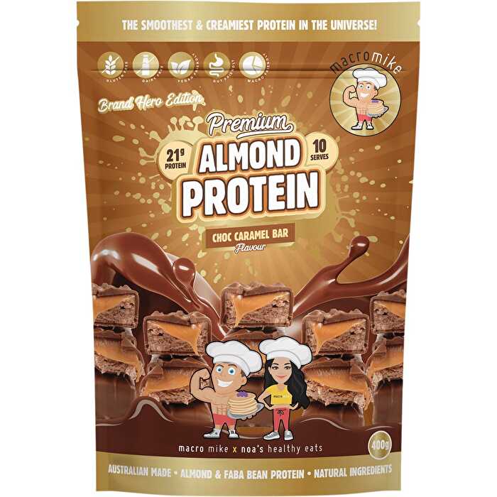 Macro Mike Premium Almond Protein Choc Caramel Bar 400g