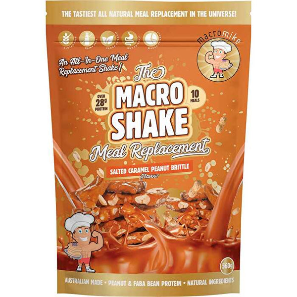 Macro Mike The Macro Shake Meal Replacement Salted Caramel Peanut 560g