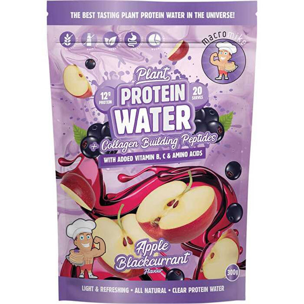 Macro Mike Plant Protein Water Apple Blackcurrant 300g