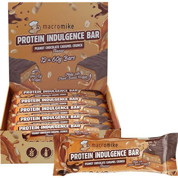 Macro Mike Protein Indulgence Bar Peanut Chocolate Caramel 12x60g