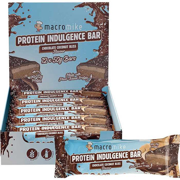 Macro Mike Protein Indulgence Bar Chocolate Coconut Bliss 12x50g