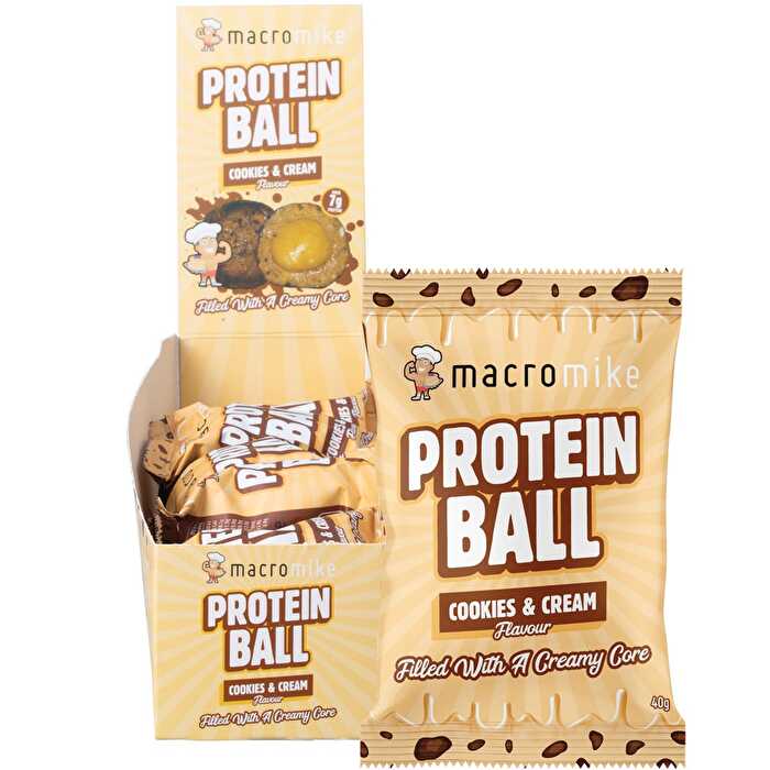 Macro Mike Protein Ball Cookies & Cream 12x40g