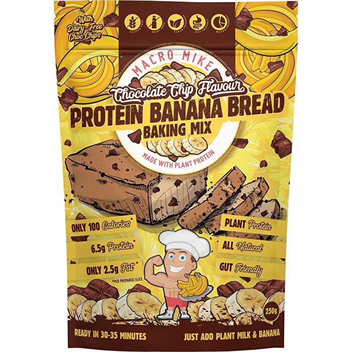 Macro Mike Protein Banana Bread Baking Mix Chocolate Chip 250g