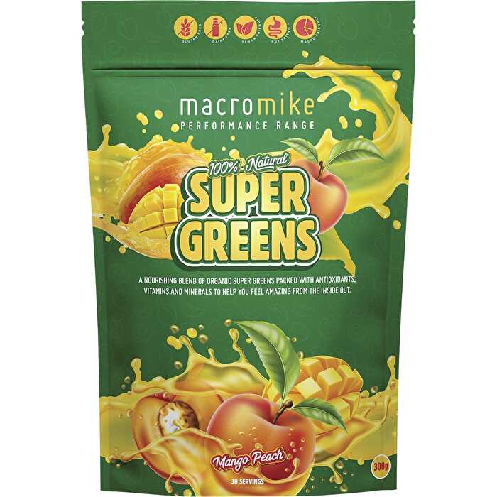 Macro Mike Super Greens Mango Peach 300g