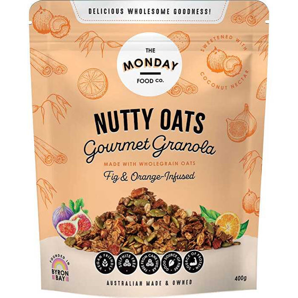 The Monday Food Co. Nutty Oats Gourmet Granola Fig & Orange-Infused 400g