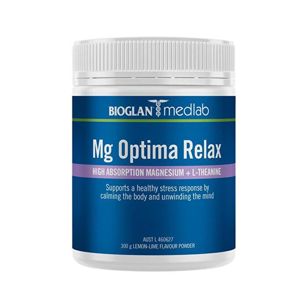 Laboratories Pharmacare Bioglan Medlab Mg Optima Relax Lemon Lime 300g