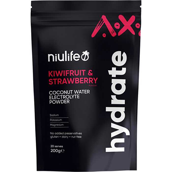 Niulife Hydrate Electrolyte Powder Kiwifruit & Strawberry 200g