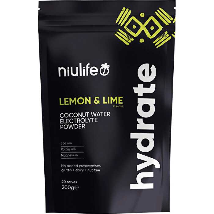 Niulife Hydrate Electrolyte Powder Lemon & Lime 200g