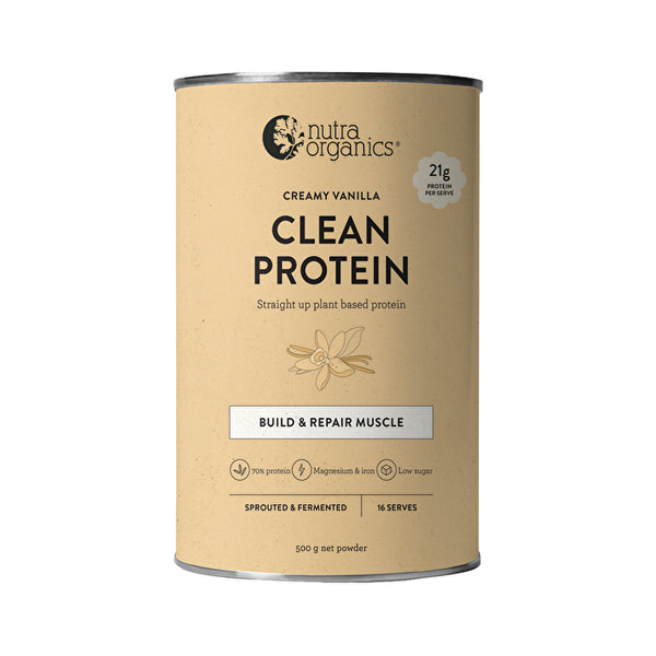 Nutra Organics Organic Clean Protein Creamy Vanilla 500g