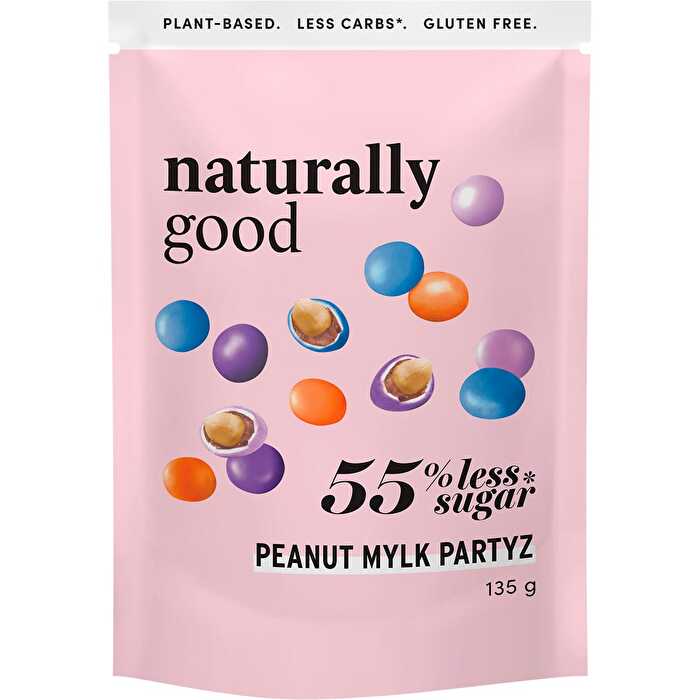 Naturally Good Peanut Mylk Partyz 55% less sugar 6x135g