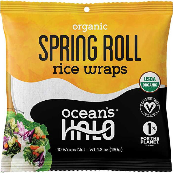 Ocean's Halo Organic Spring Roll Rice Wraps 10 sheets 120g