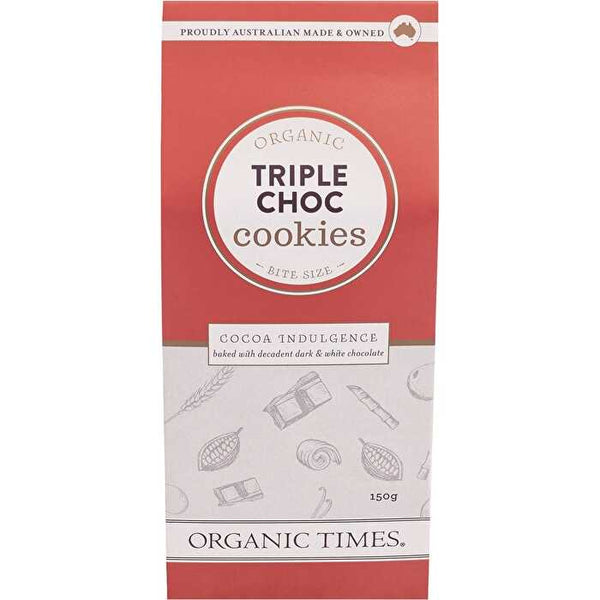 Organic Times Cookies Triple Choc Chip 150g