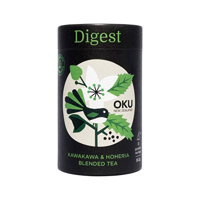 OKU New Zealand Digest Kawakawa & Peppermint Blended Tea x 15 Tea Bags