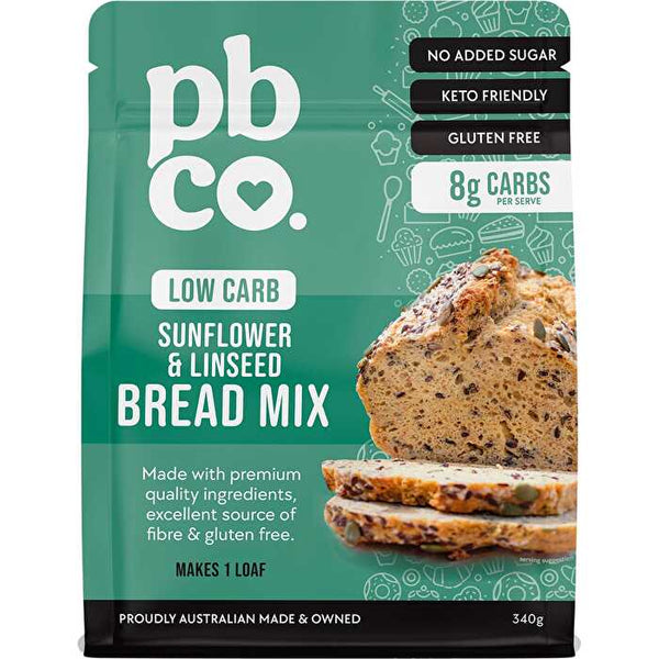 Pbco Sunflower & Linseed Bread Mix Low Carb 340g