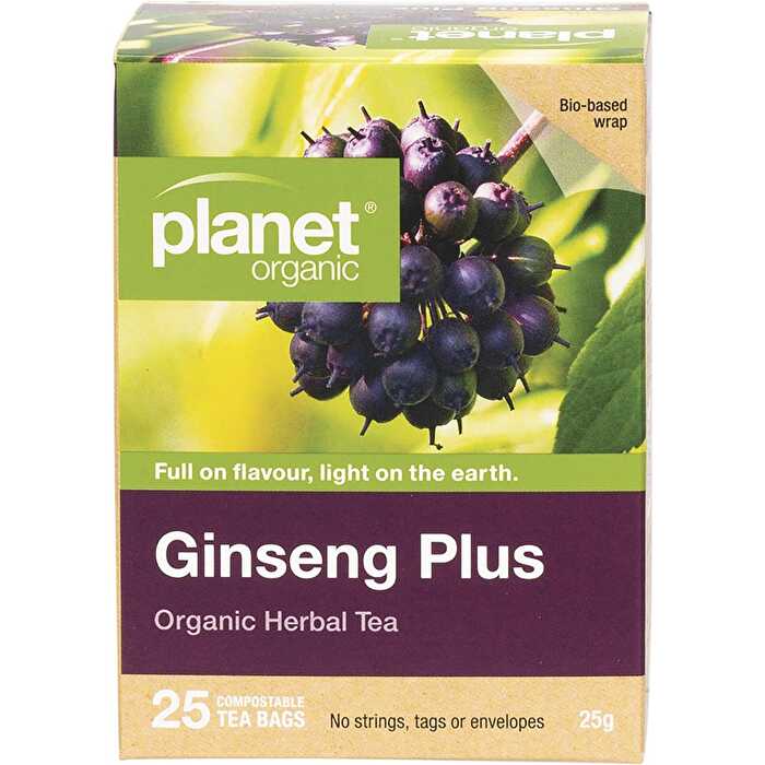 Planet Organic Ginseng Plus Herbal Tea Bags 25pk