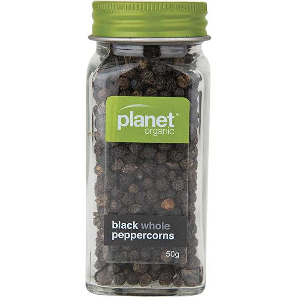 Planet Organic Organic Whole Black Peppercorns Shaker 50g