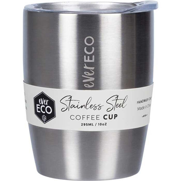 Ever Eco Insulated Coffee Cup Brushed Stainless 295ml