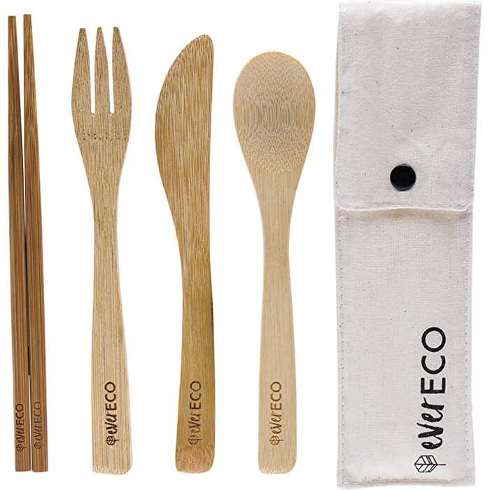 Ever Eco Bamboo Cutlery Set with Chopsticks