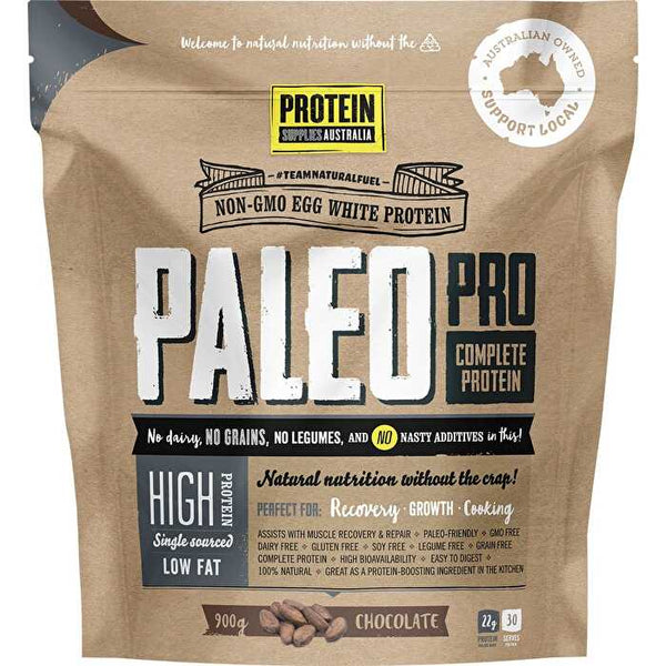 Protein Supplies Australia PaleoPro Egg White Protein Chocolate 900g